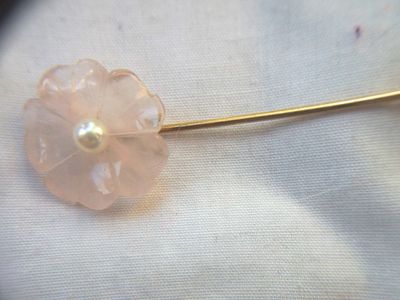 Gone to a new home - 14k and rose quartz