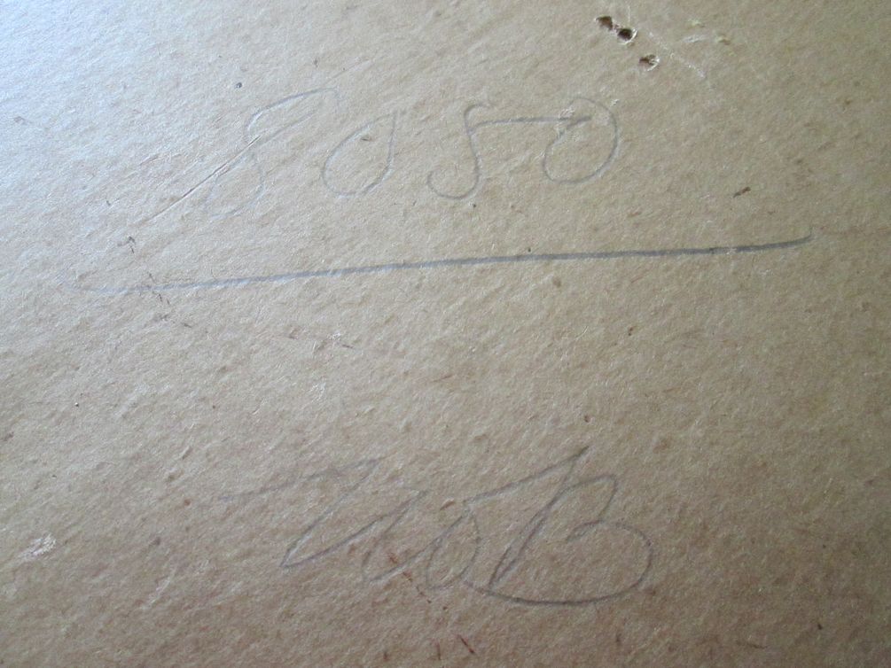 Writing on the cardboard