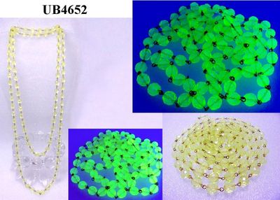 Also uranium glass, better known as vaseline glass - from yellow to fluorescent green