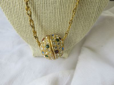 ball rhinestone necklace