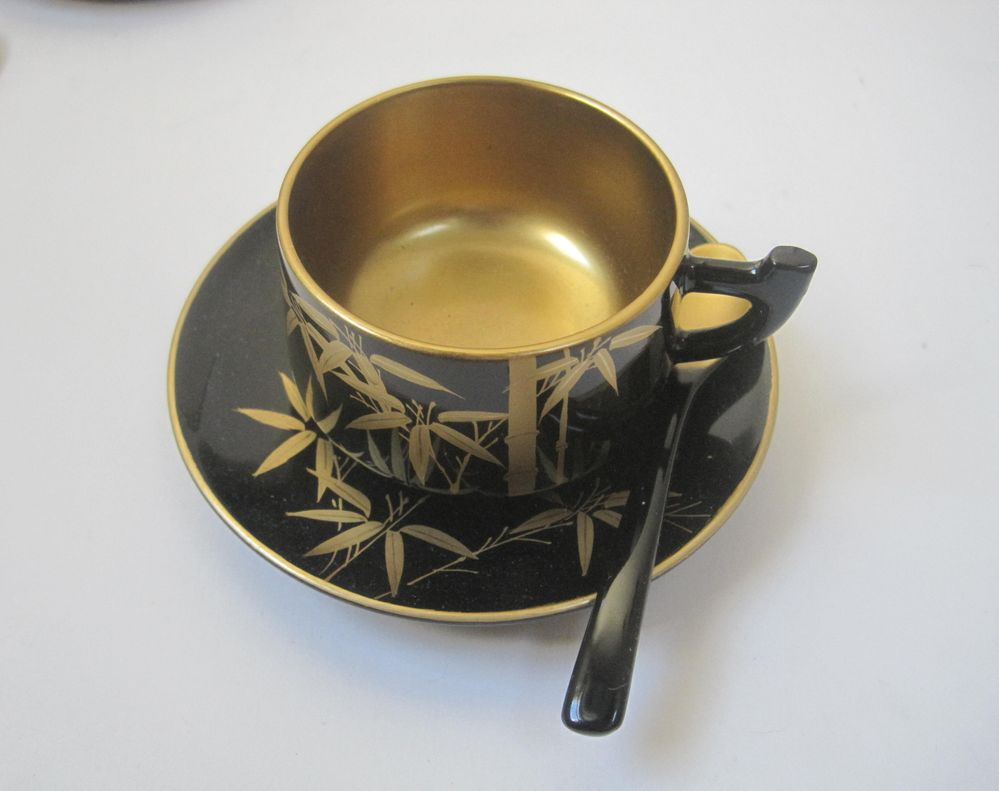 Cup, saucer & spoon