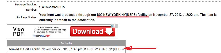 What Does Processed Through ISC New York Mean on USPS Tracking