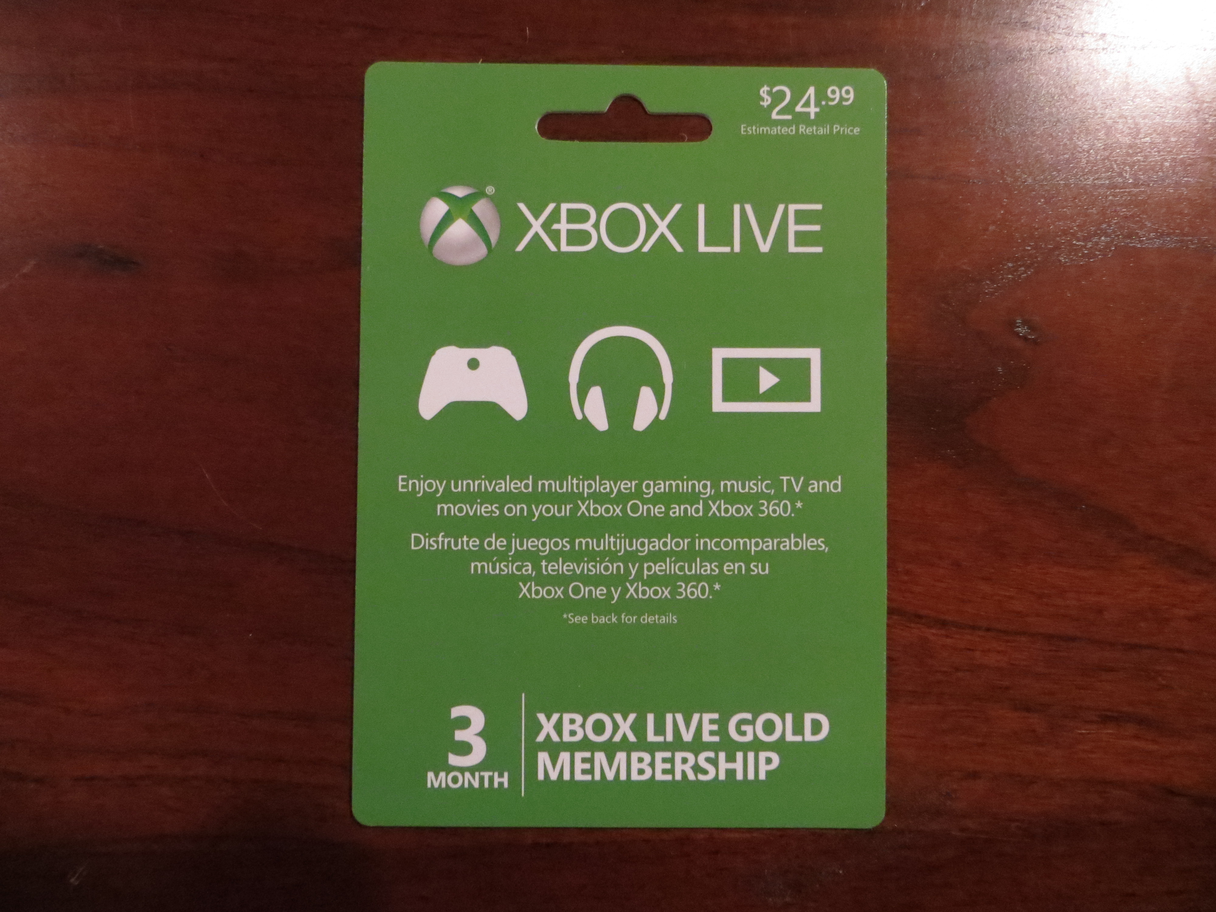 xbox live prepaid card