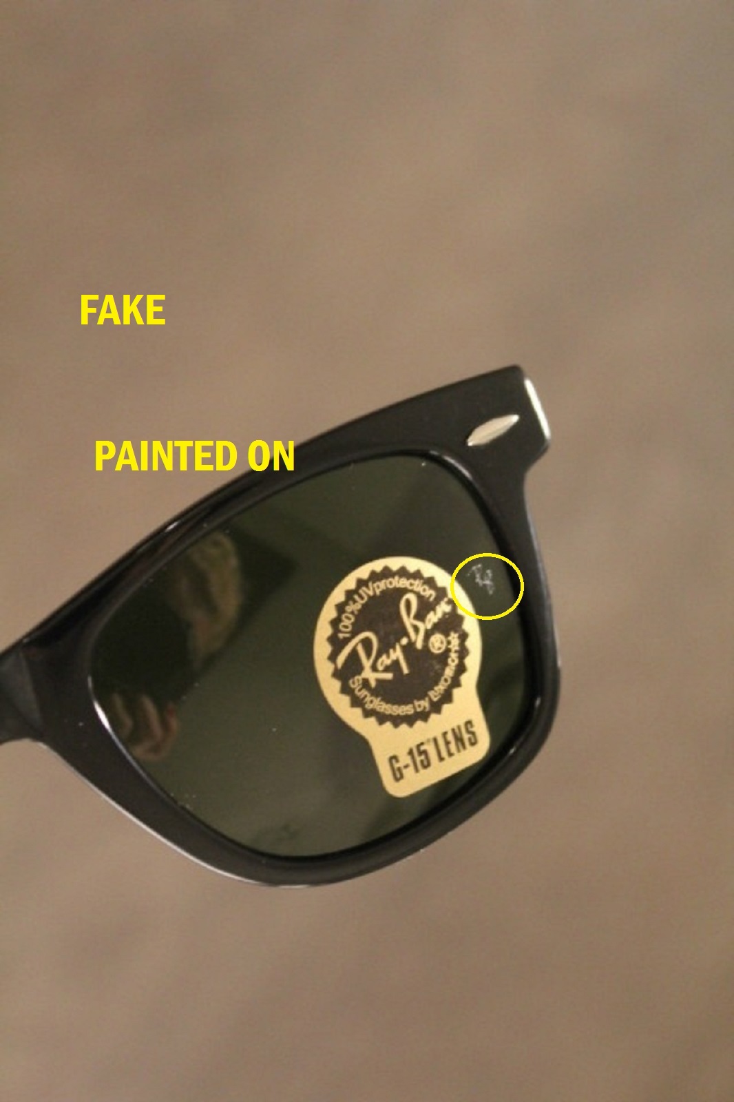 authentic ray bans vs fake