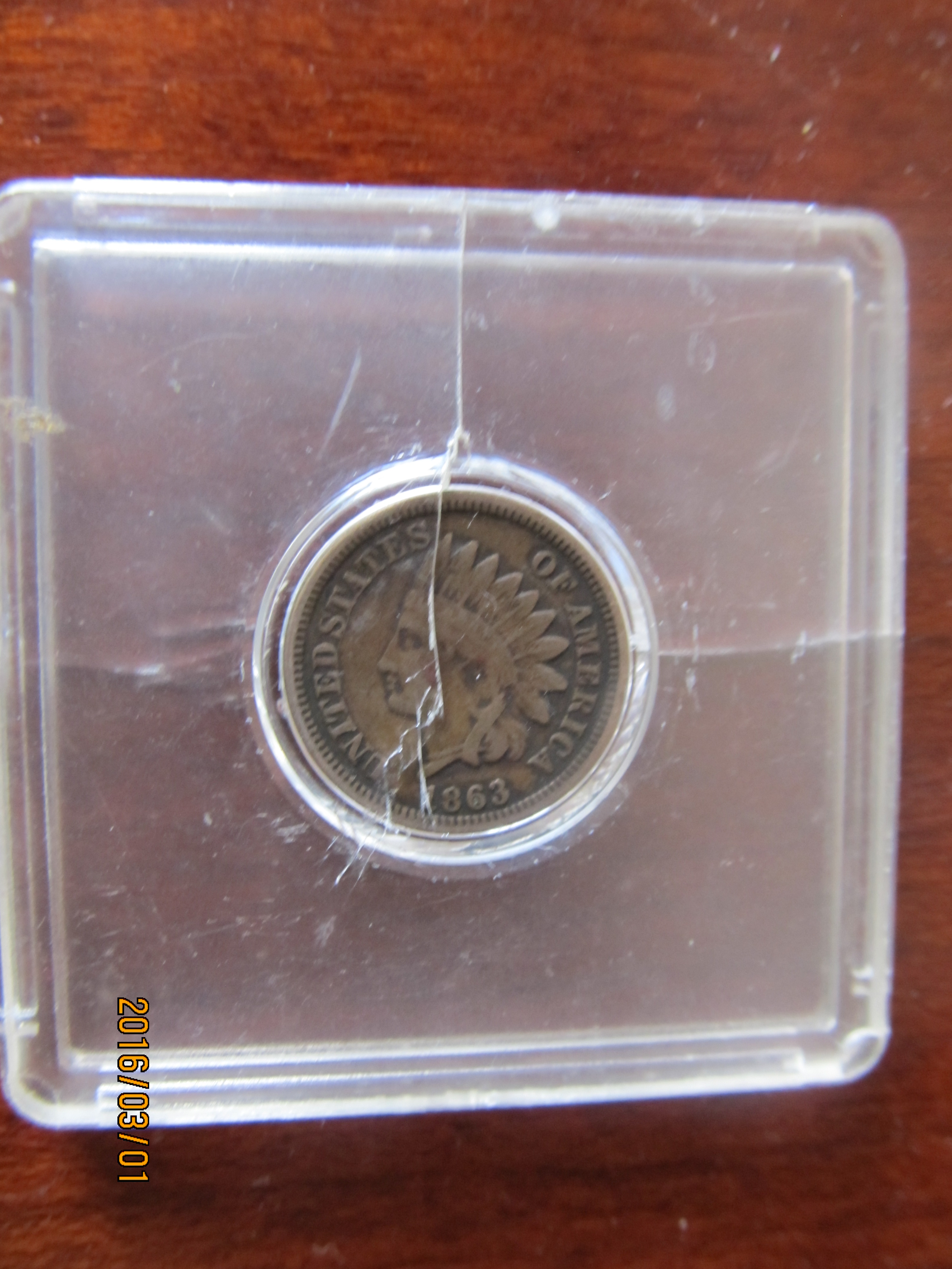 1863 OLD ONE CENT IN PACKAGE 001.JPG
