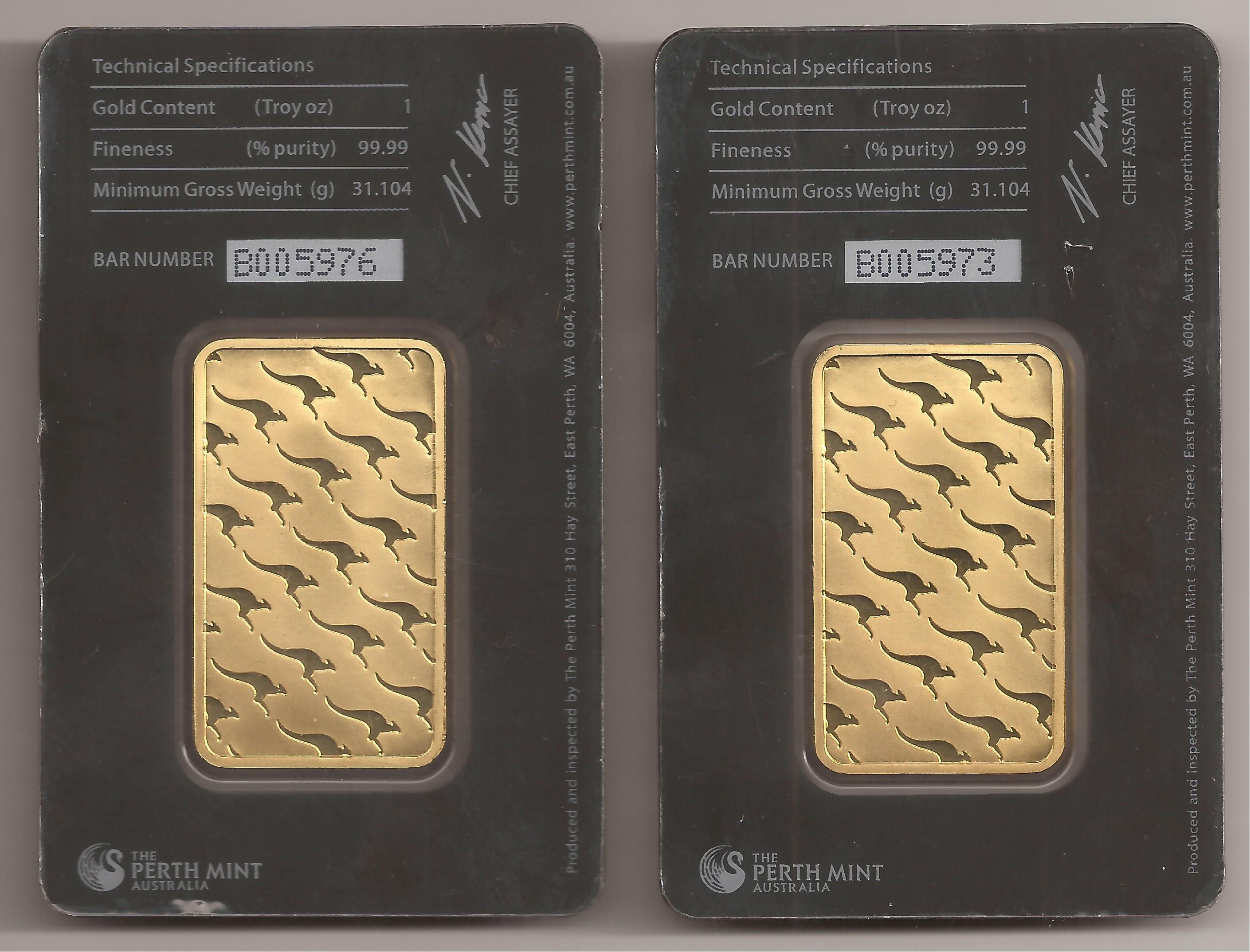 Solved Counterfeit Perth Mint 1 Oz Gold Bars New Gotta S The Ebay Community