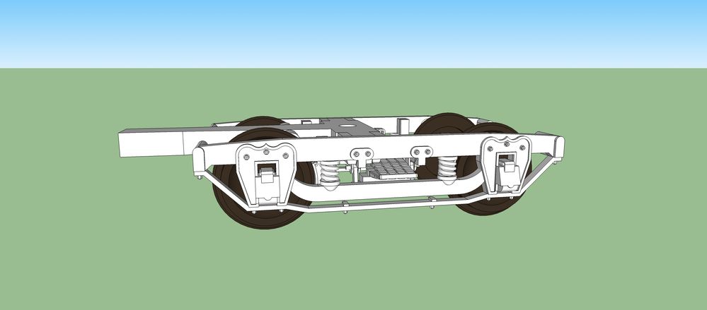 An 8 ft. Passenger Truck Side Frame Drawn for a C&P Passenger Car planned for G:29 Scale.