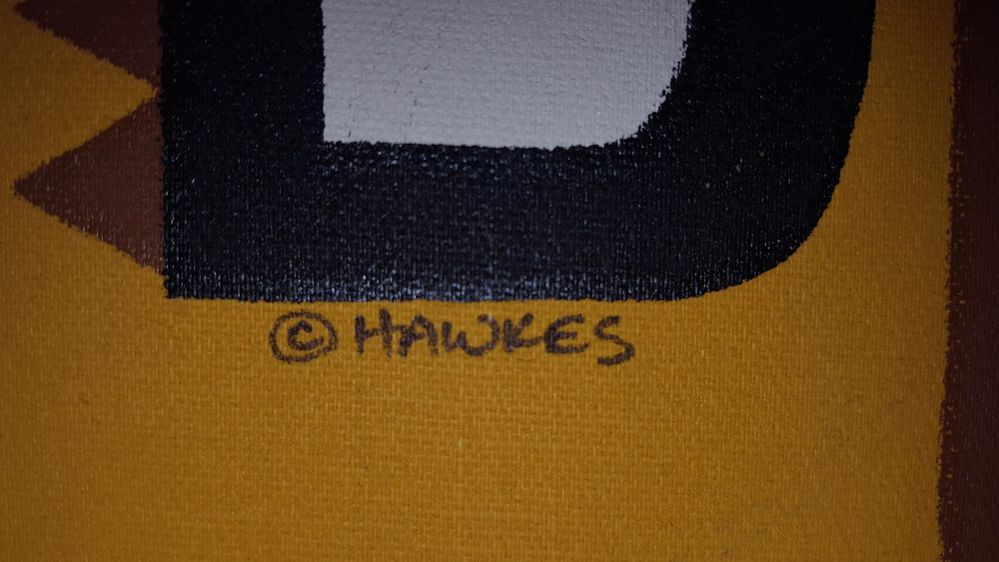 Have seen his signature with a copyright symbol but says Lars Hawkes