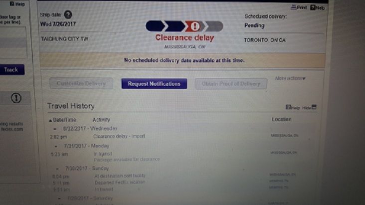 Item Lost Or Clearance Delay Fedex The EBay Community