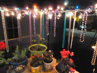 Festive porch garden lights