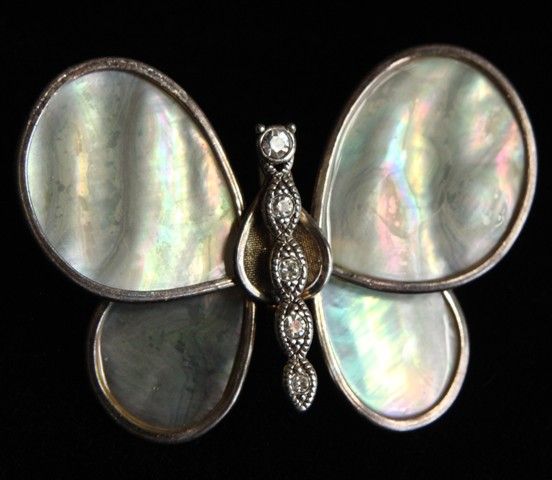 Monet Trembler Butterfly pin