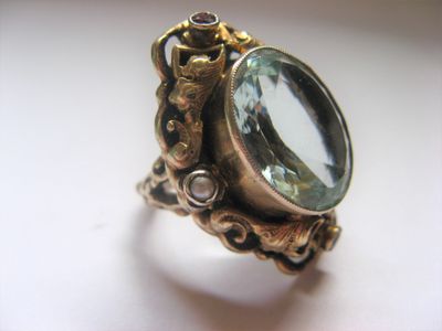 Honker of a ring. Looks Austro Hungarian but no marks