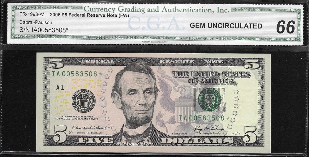2006 $5 Federal Reserve STAR Note Obv. S# IA00583508.jpg