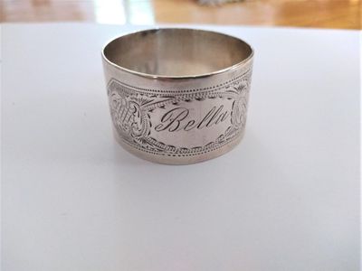 Bella sterling napkin ring