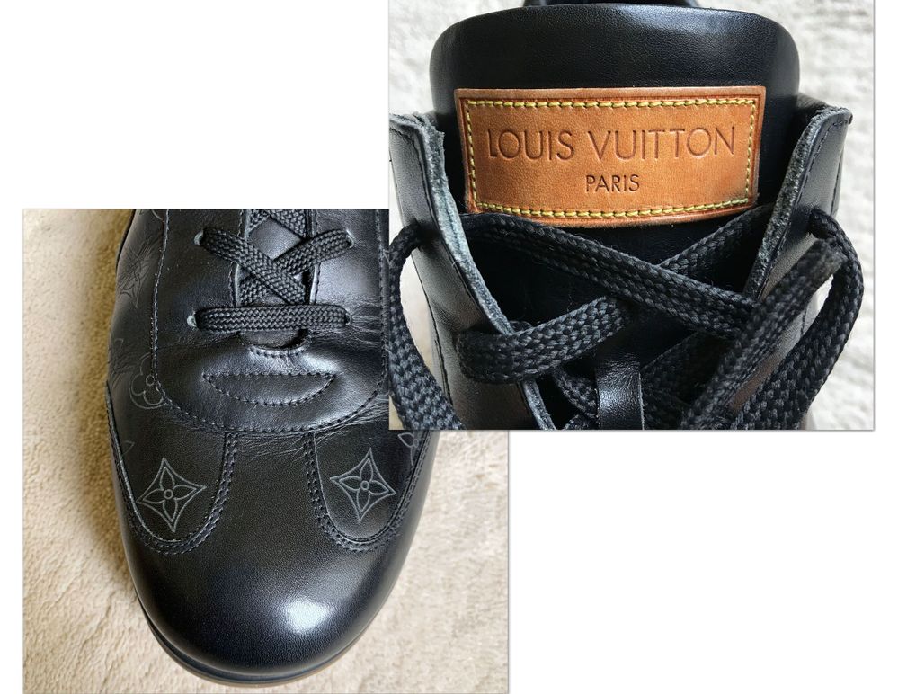 Louis Vuitton Monogram Black Leather Sneakers 8 LV-6.jpg