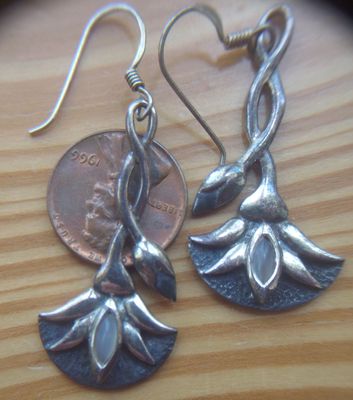 Egyptian lotus earrings
