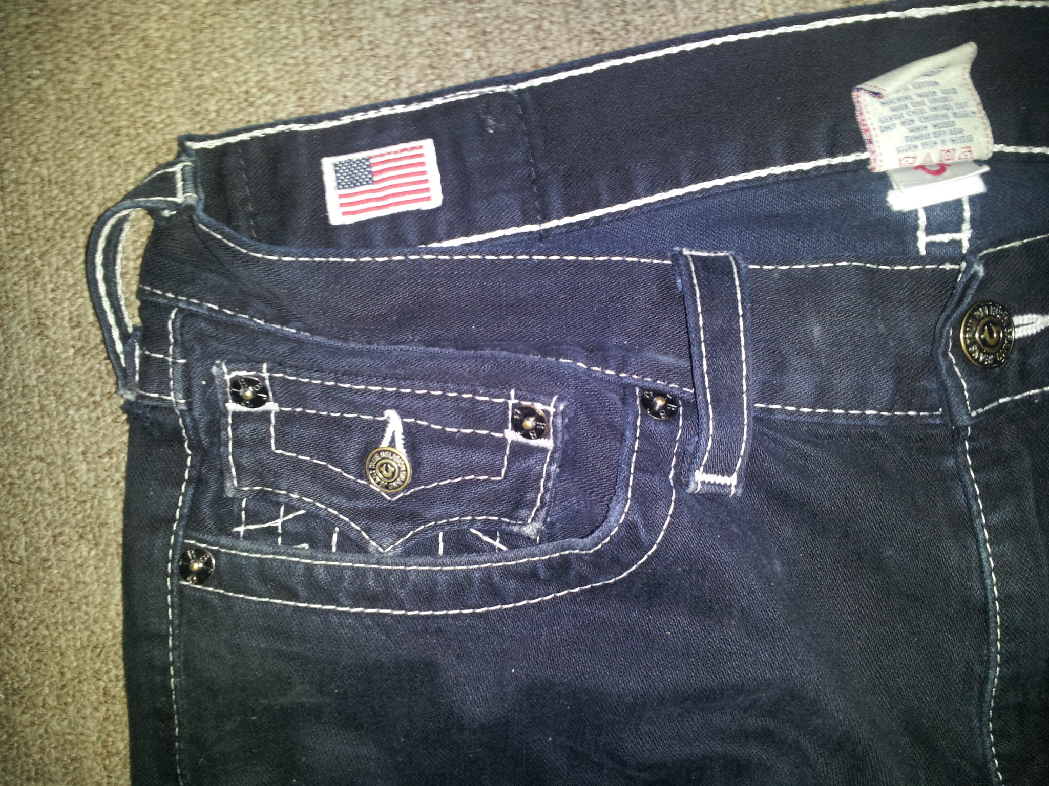 true religion jeans flap pocket