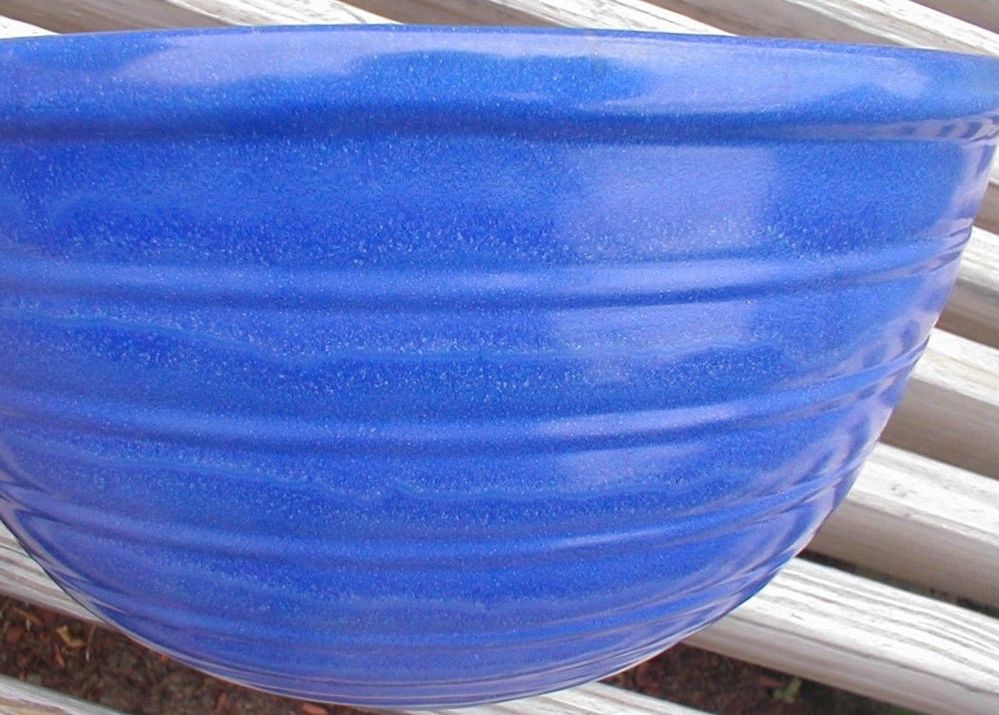 blue ring ware batter mixing bowl pottery large P1010038 (3).JPG