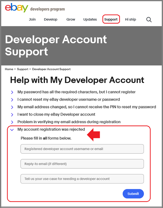 Developer Account - rejected