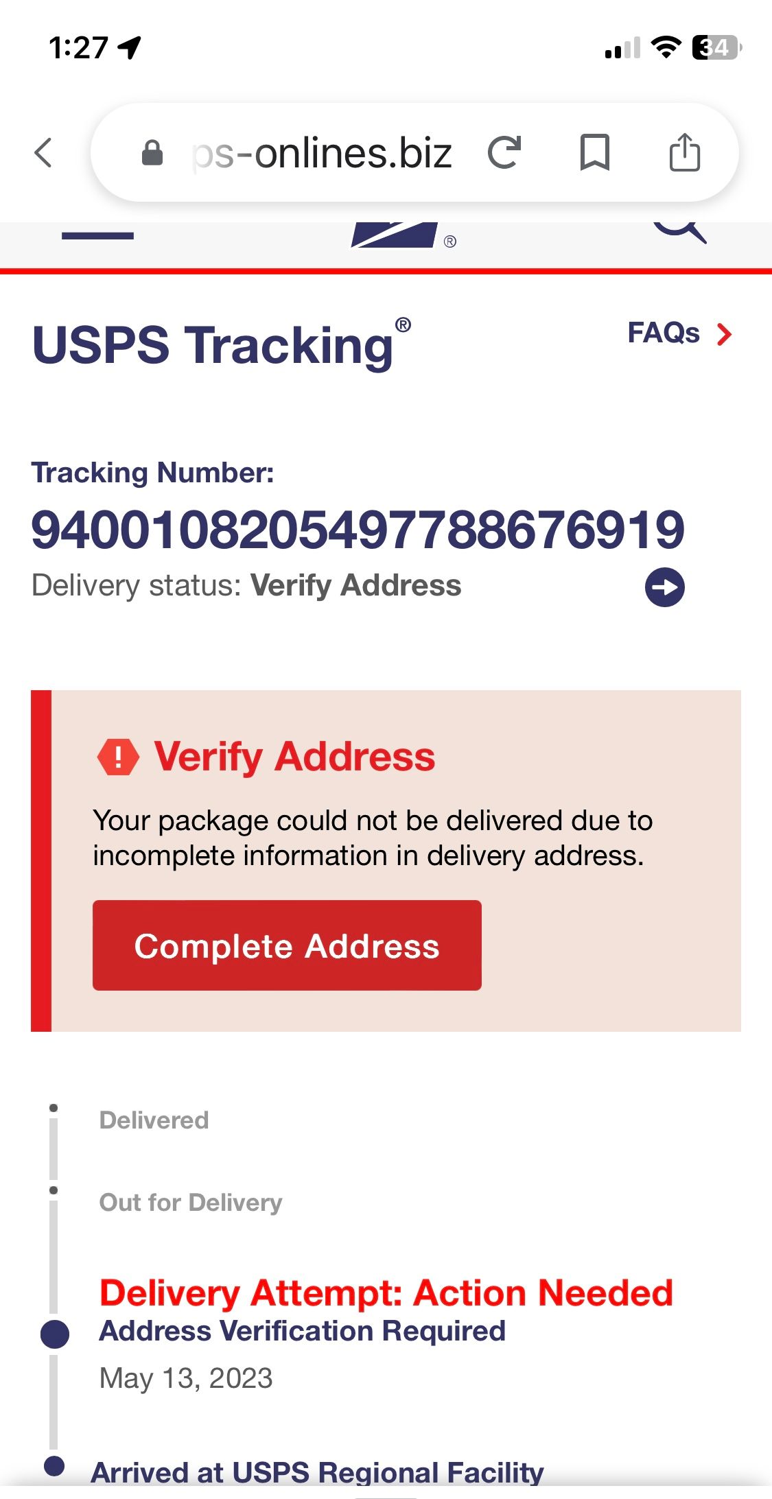 USPS recycles their tracking numbers