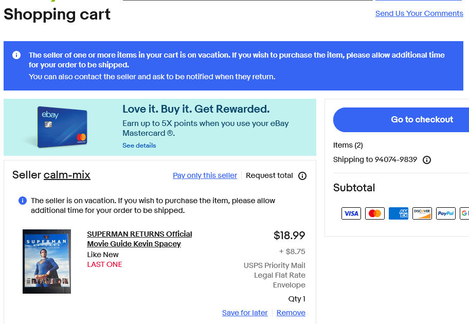 How do i set 2025 up request total in ebay