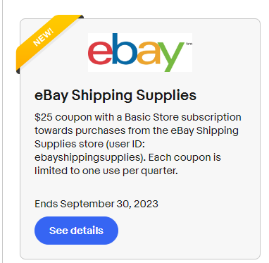 Ebay new cheap customer coupon