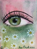 58 Flower Eye - 2012 gouache on paper 10x7.5cm.jpg