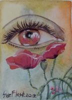 56 Poppy Eye - 2012 gouache on paper 10x7.5cm.jpg