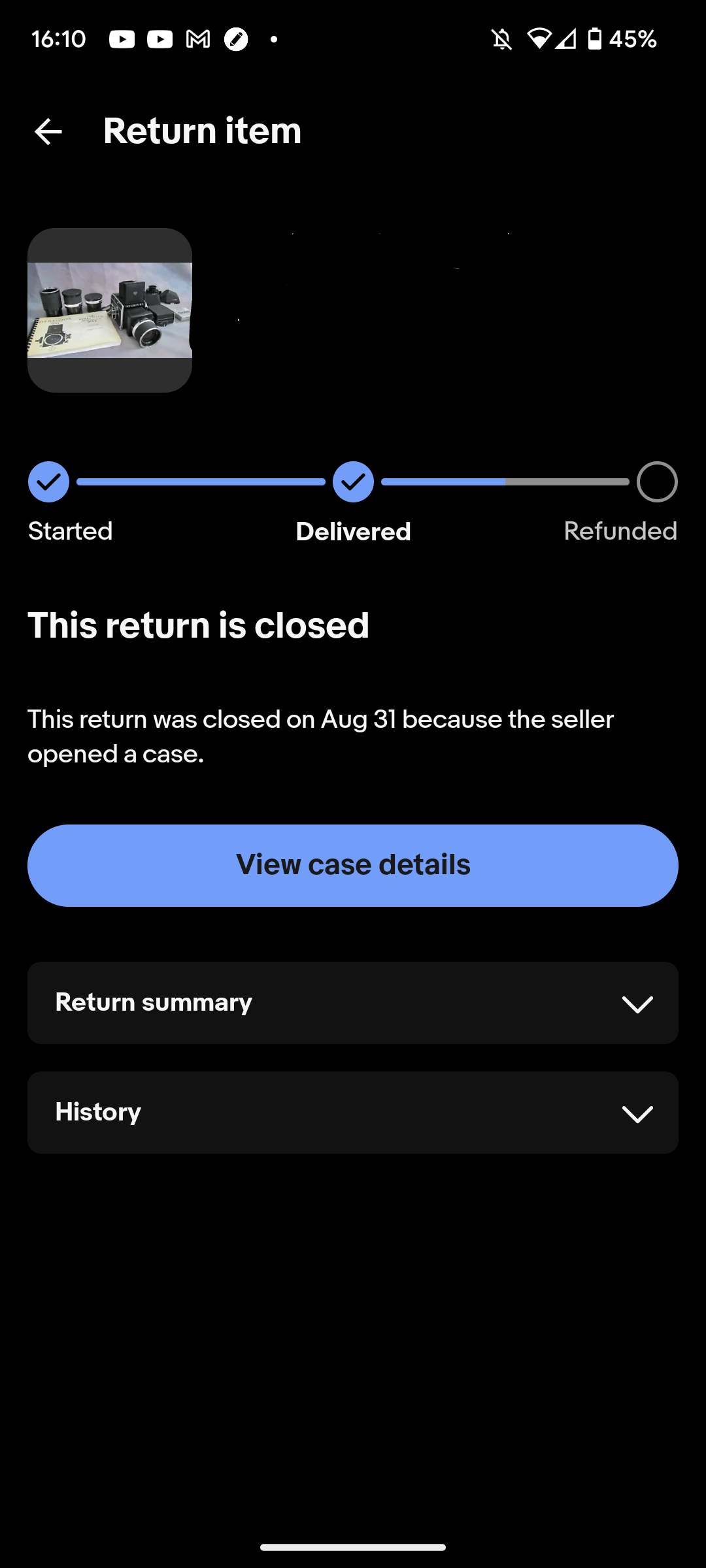 Seller opened case on return trying to understand The eBay