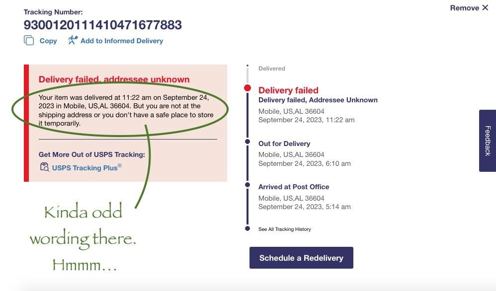 9300120111410471677883 USPS Package Scam Explained
