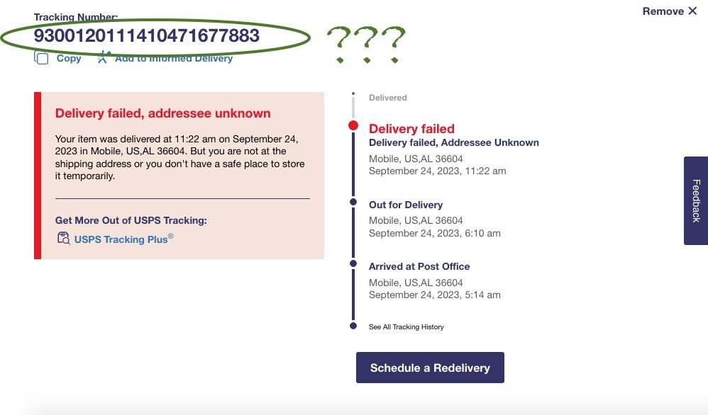 9300120111410471677883 USPS Package Scam Explained