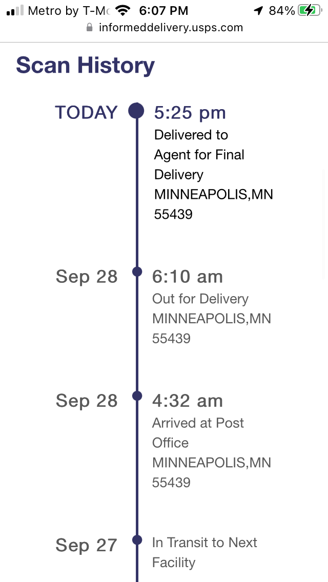 What Does USPS Delivered To Agent For Final Delive - The eBay 