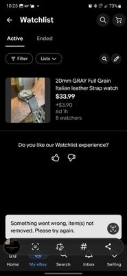 Watched items adult items show up on watch list. The eBay