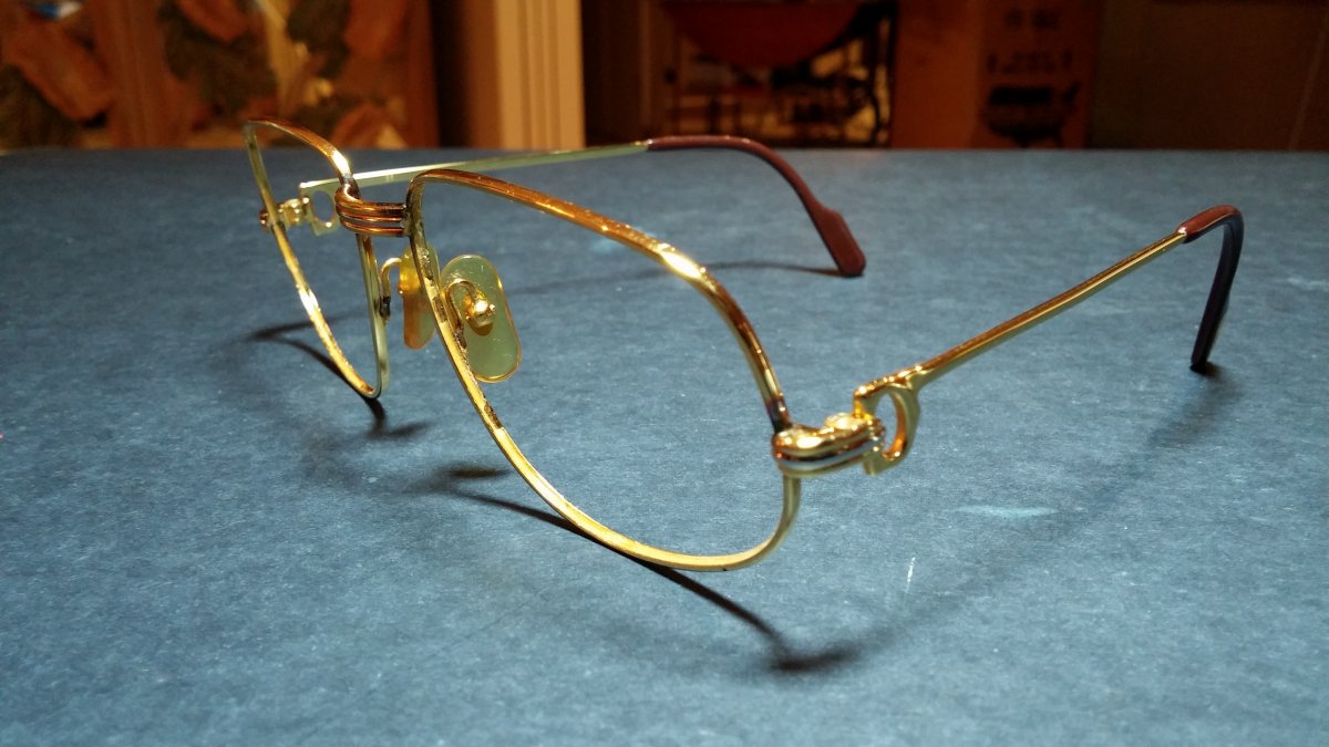 cartier glasses real gold