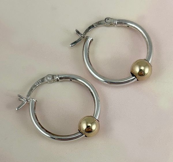 Sterling & Gold Cape Cod Earrings