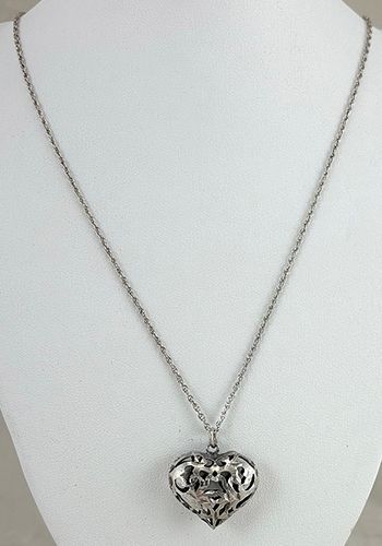 Sterling Heart Pendant Necklace