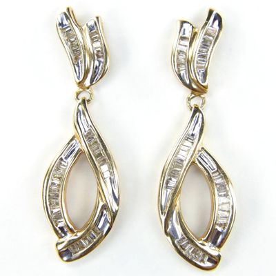 14K 2 Carat total weight Diamond Earrings