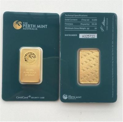 FAKE Perth Mint 20 gram gold in assay.jpg